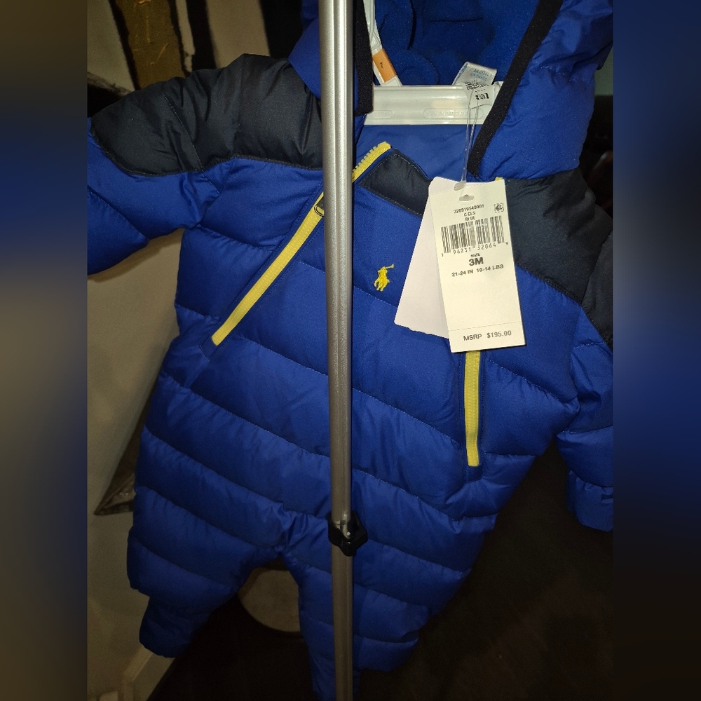 Polo Ralph Lauren Baby Down Snowsuit Bunting NWT $195